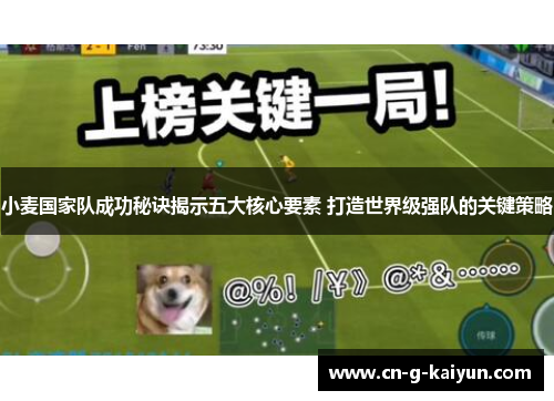 小麦国家队成功秘诀揭示五大核心要素 打造世界级强队的关键策略 小麦国家队成功秘诀揭示五大核心要素 打造世界级强队的关键策略